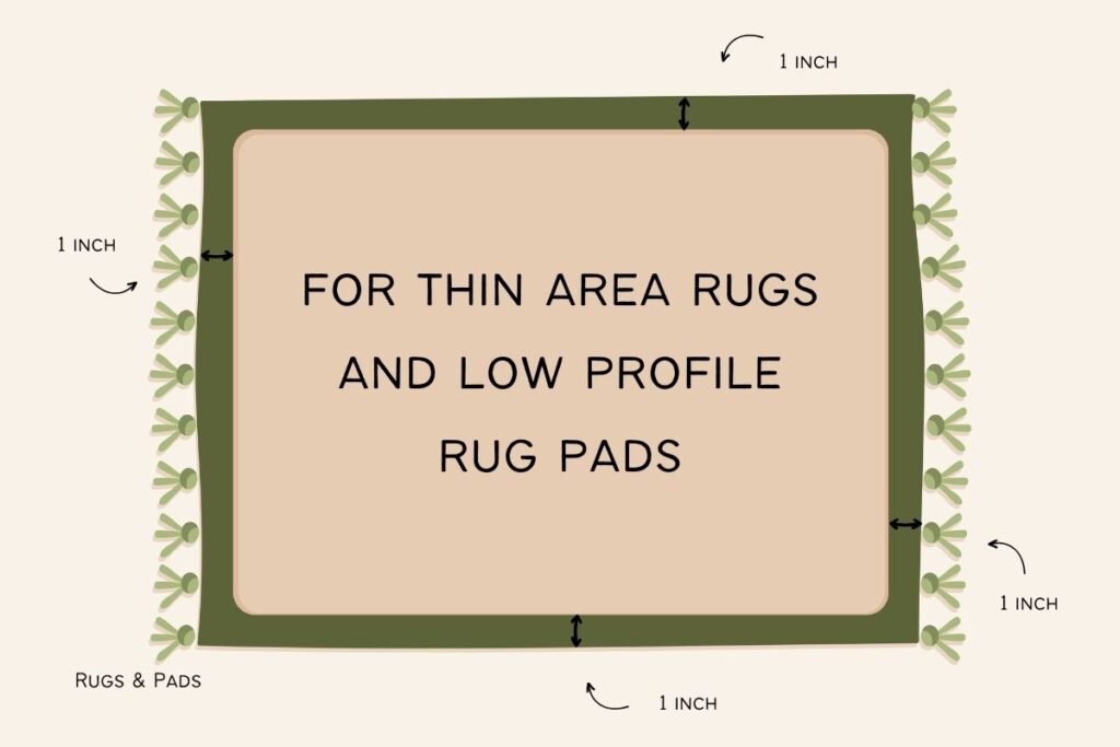 for thin area rugs and low profile rug pads