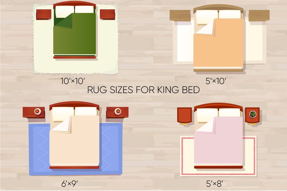 rug sizes for king bed