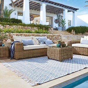 Natural Weave Handwoven Polyester Wool Outdoor Area Rug
